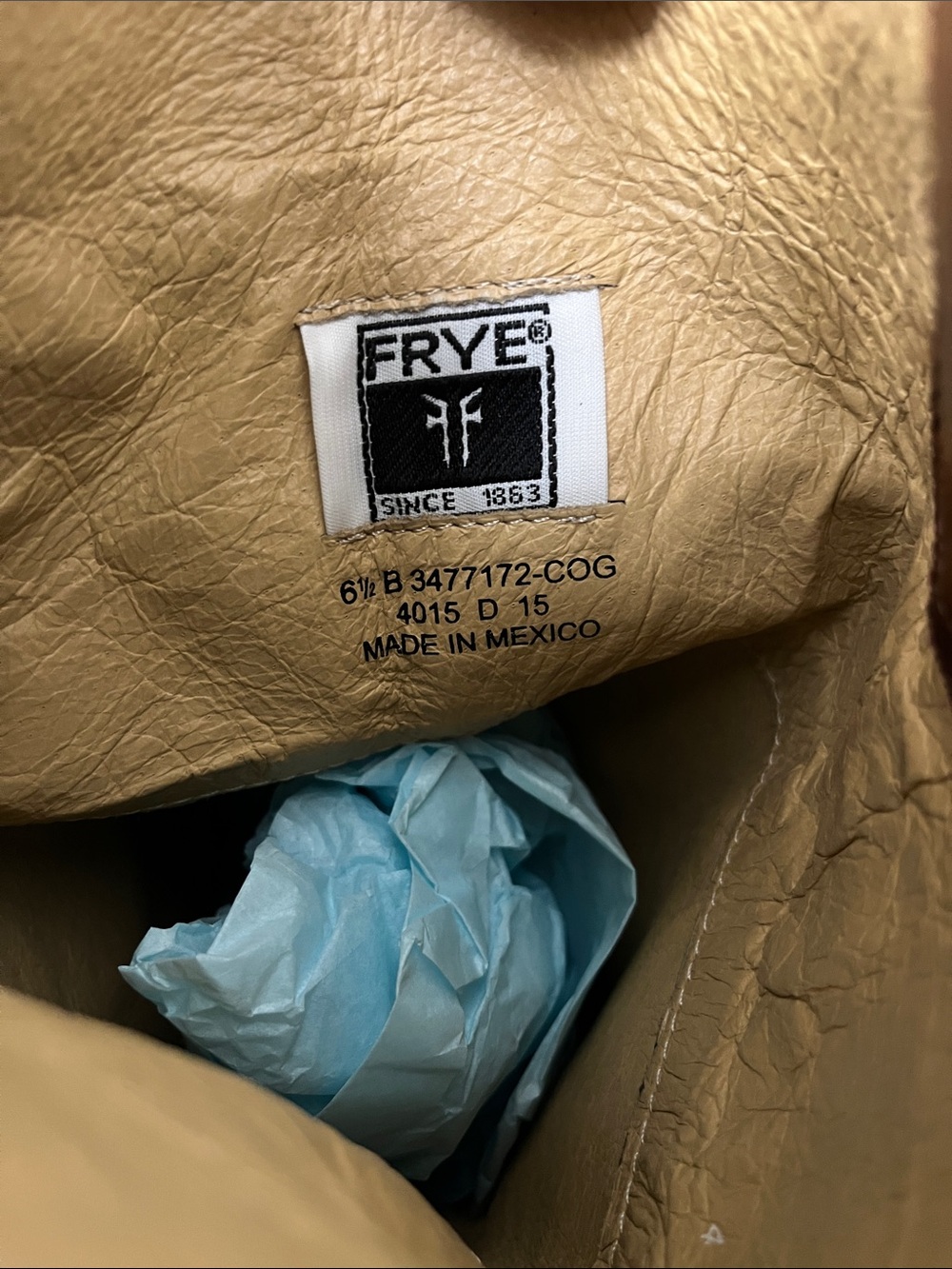 Frye Cara Boots in Cognac Leather - Size 6.5 B - Picture 3 of 16